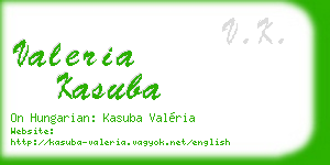 valeria kasuba business card